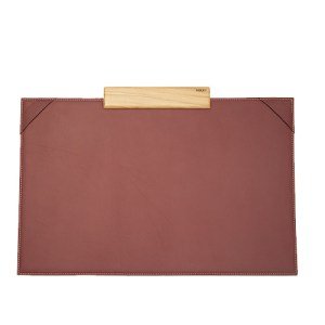 The Wodesk : Hêtre Cuir Burgundy