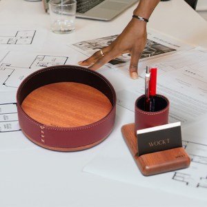 Pack Desk : Acajou Burgundy