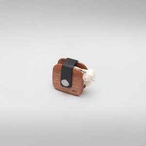 The Yoyo : Acajou Cuir Bleu